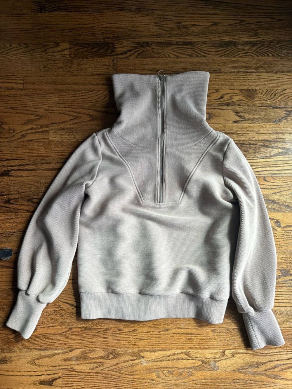 VARLEY Vine Taupe Half-Zip Oversized Pullover Sweater Small - Picture 6 of 10